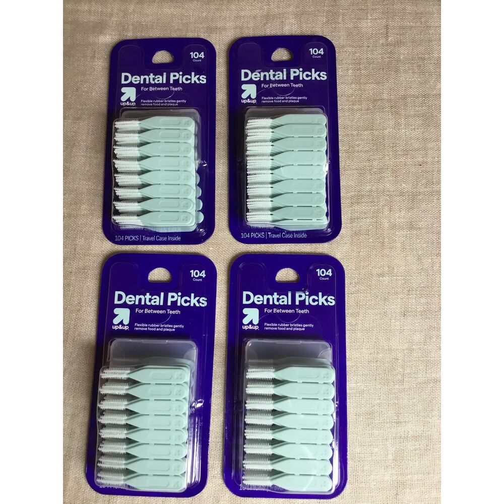 Up & Up Dental Picks Lot of 4 Packs -104 count each New